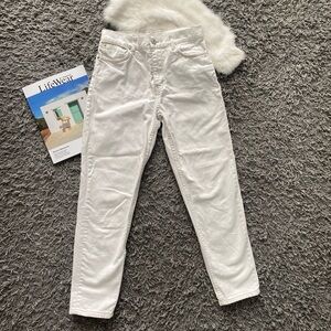 Mango Mom White Denim Jeans